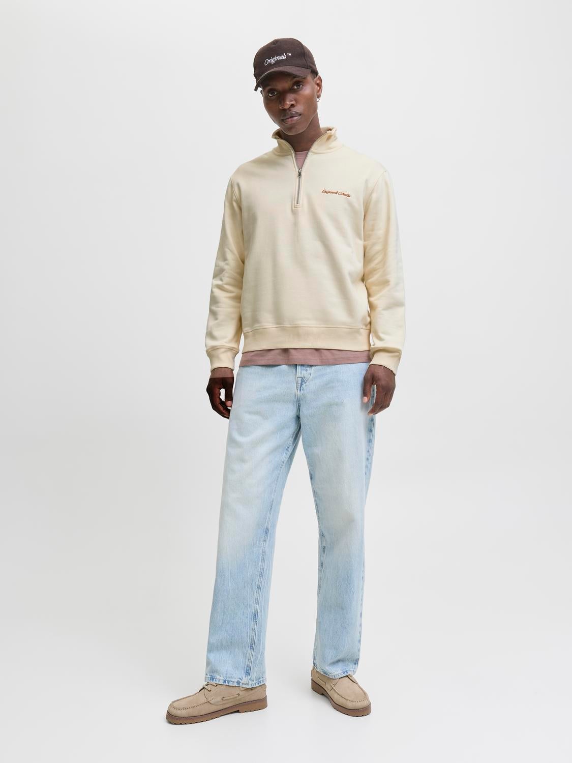 Thumbnail - Sweatshirt Mit Halbem Reißverschluss