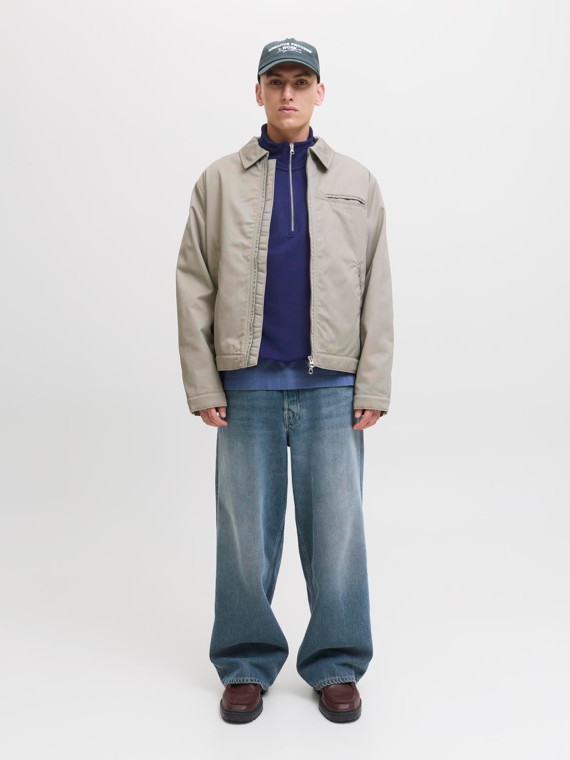 Thumbnail - Sweatshirt Mit Halbem Reißverschluss