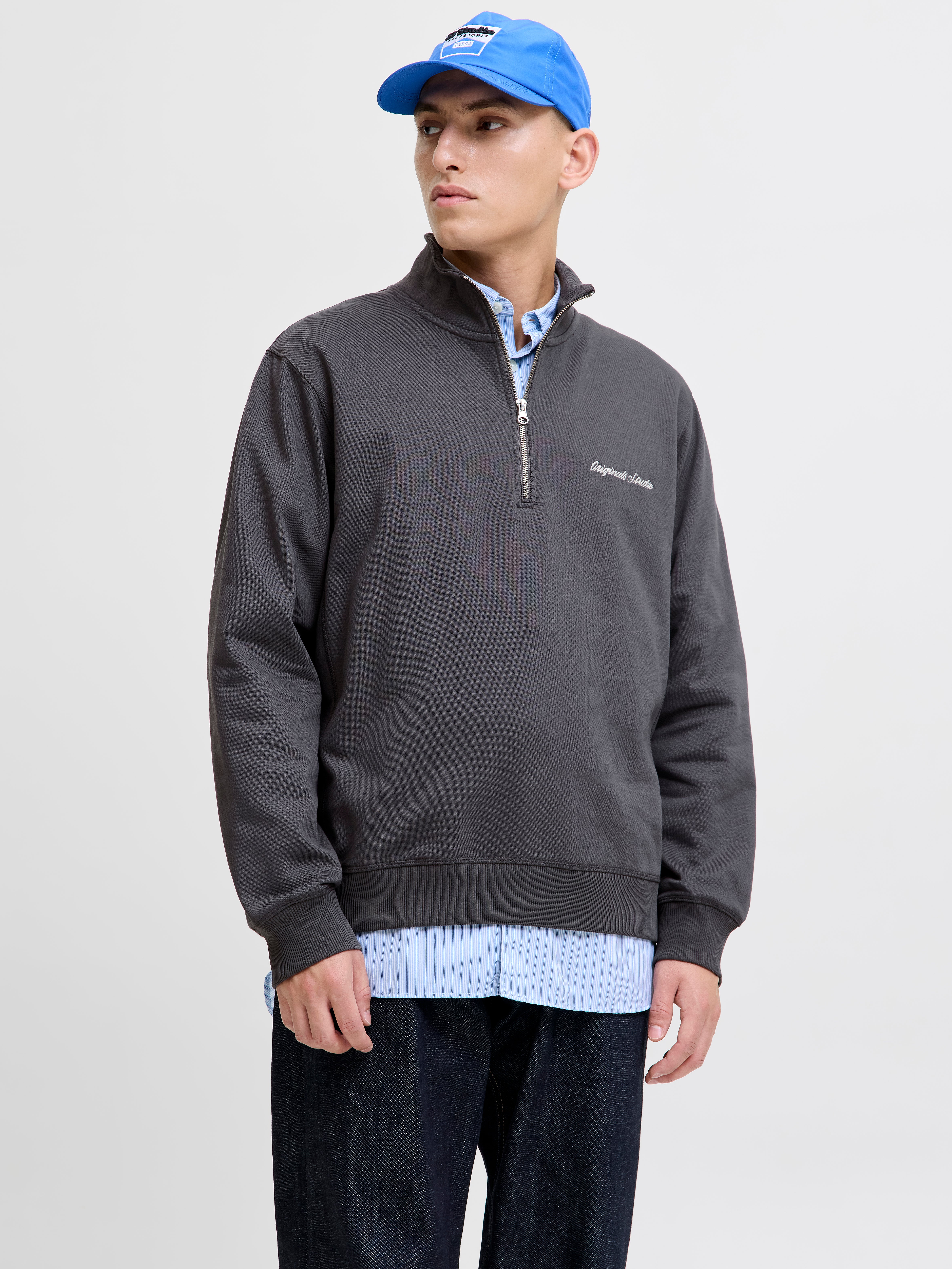 Thumbnail - Sweatshirt Mit Halbem Reißverschluss