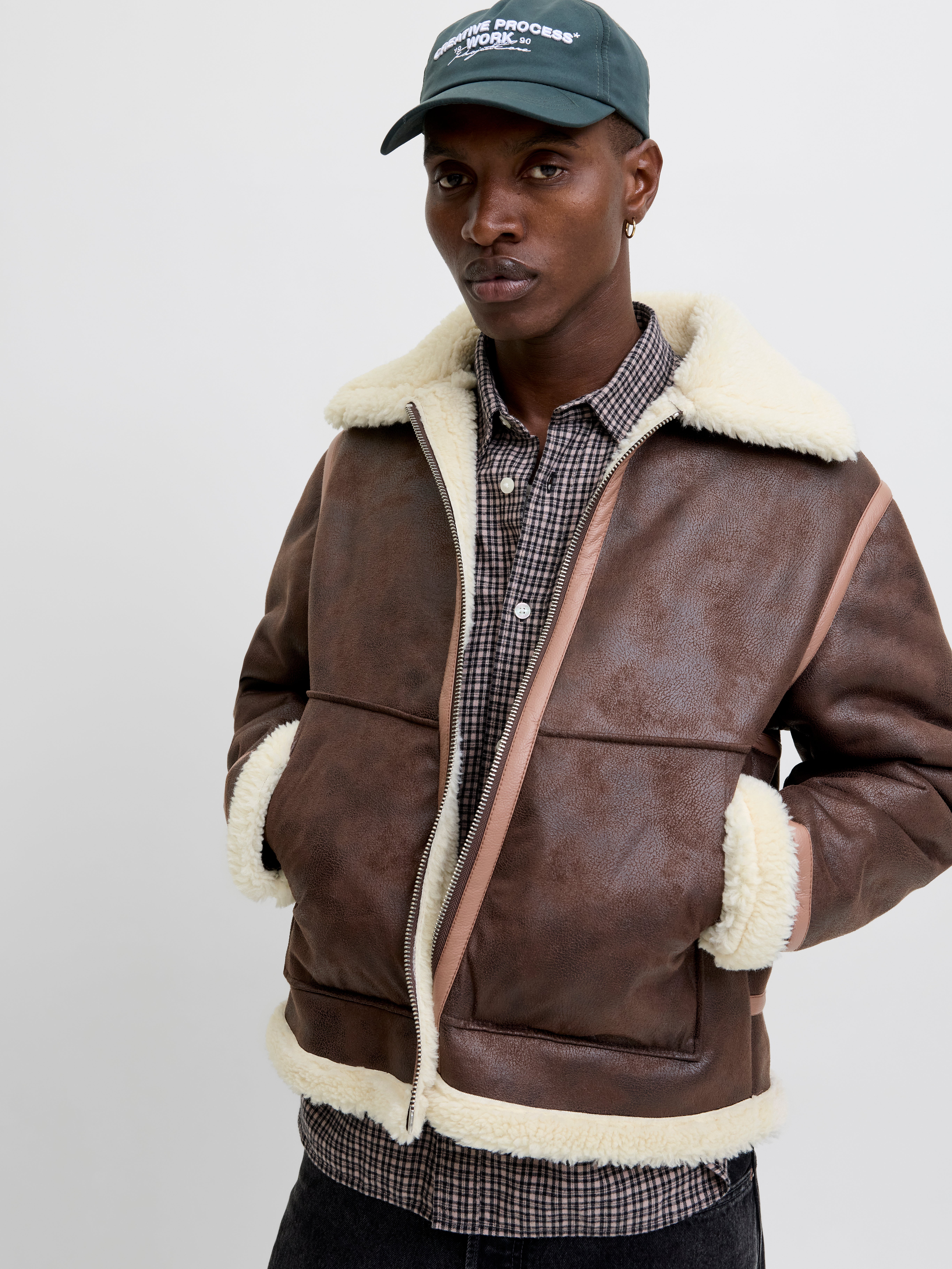 Fliegerjacke Dunkelbraun Jack Jones® - Main Image