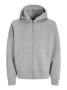 Jack & Jones Sudadera Corte loose Capucha -Light Grey Melange - 12282972