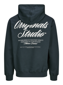 Jack & Jones Loose Fit Hoodie Ribbed cuffs Set in sleeves Sweatshirt -Forest River - 12283054