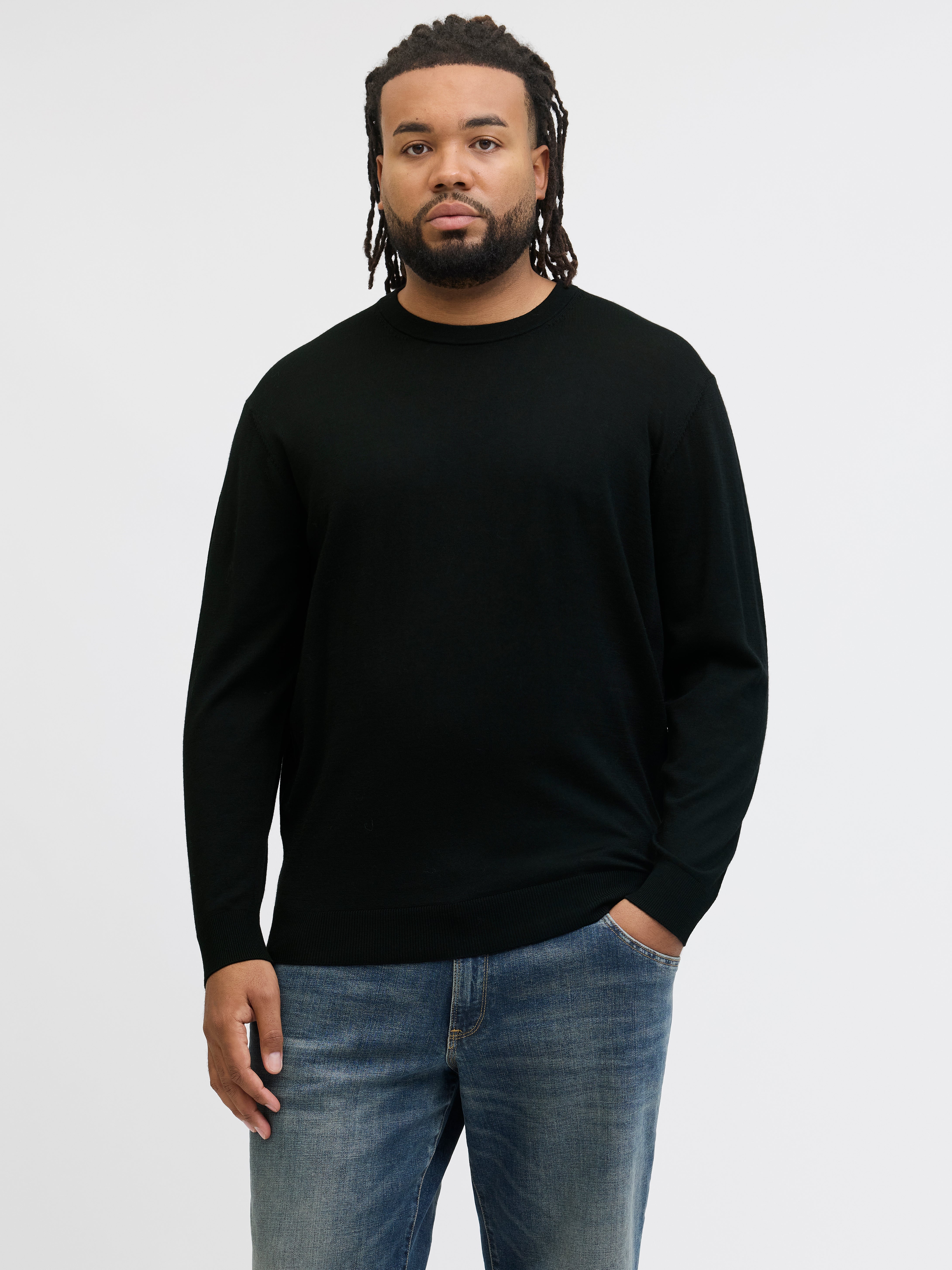 Thumbnail - Plus Size Merino Wool Strickpullover