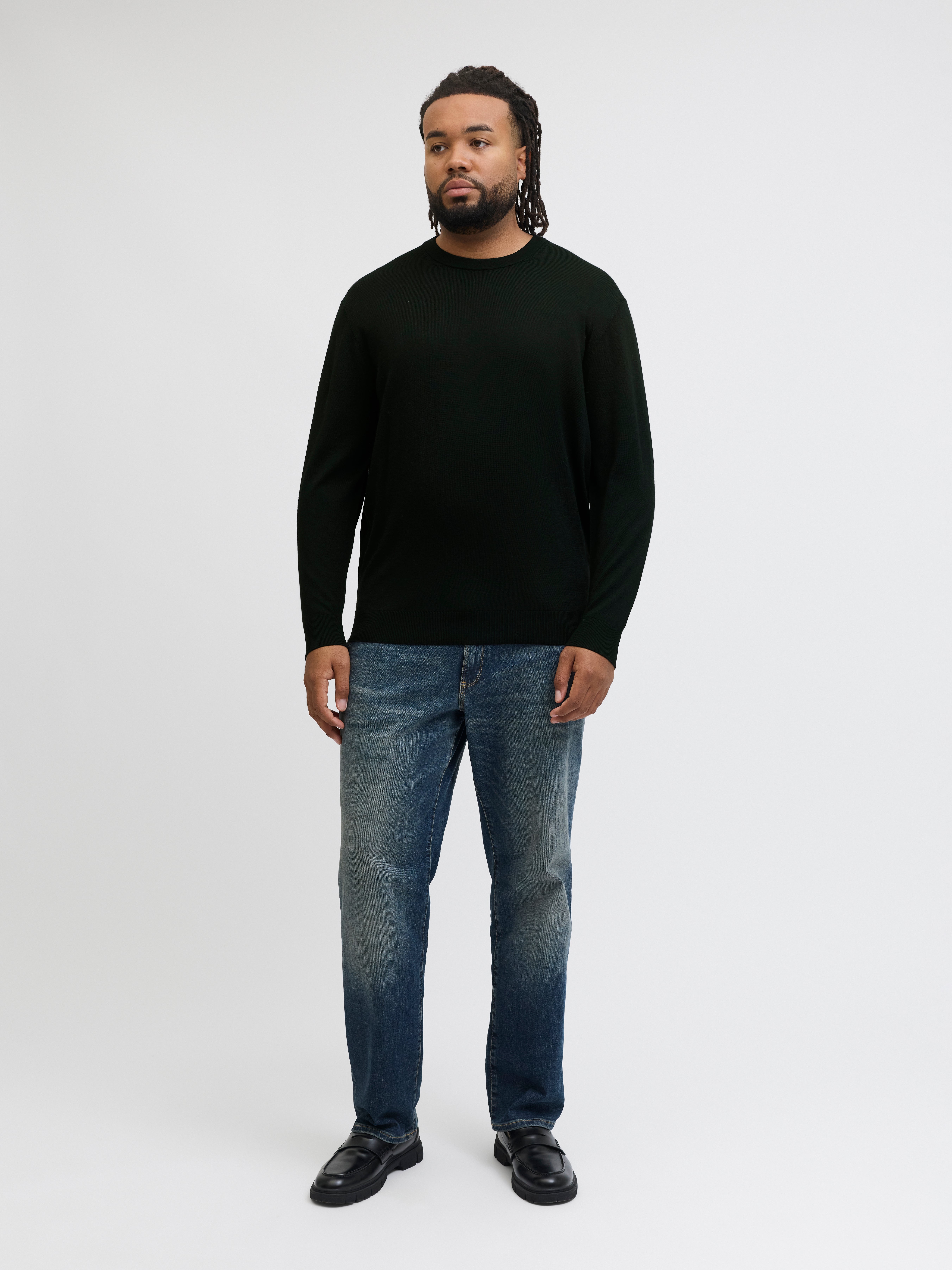 Thumbnail - Plus Size Merino Wool Strickpullover