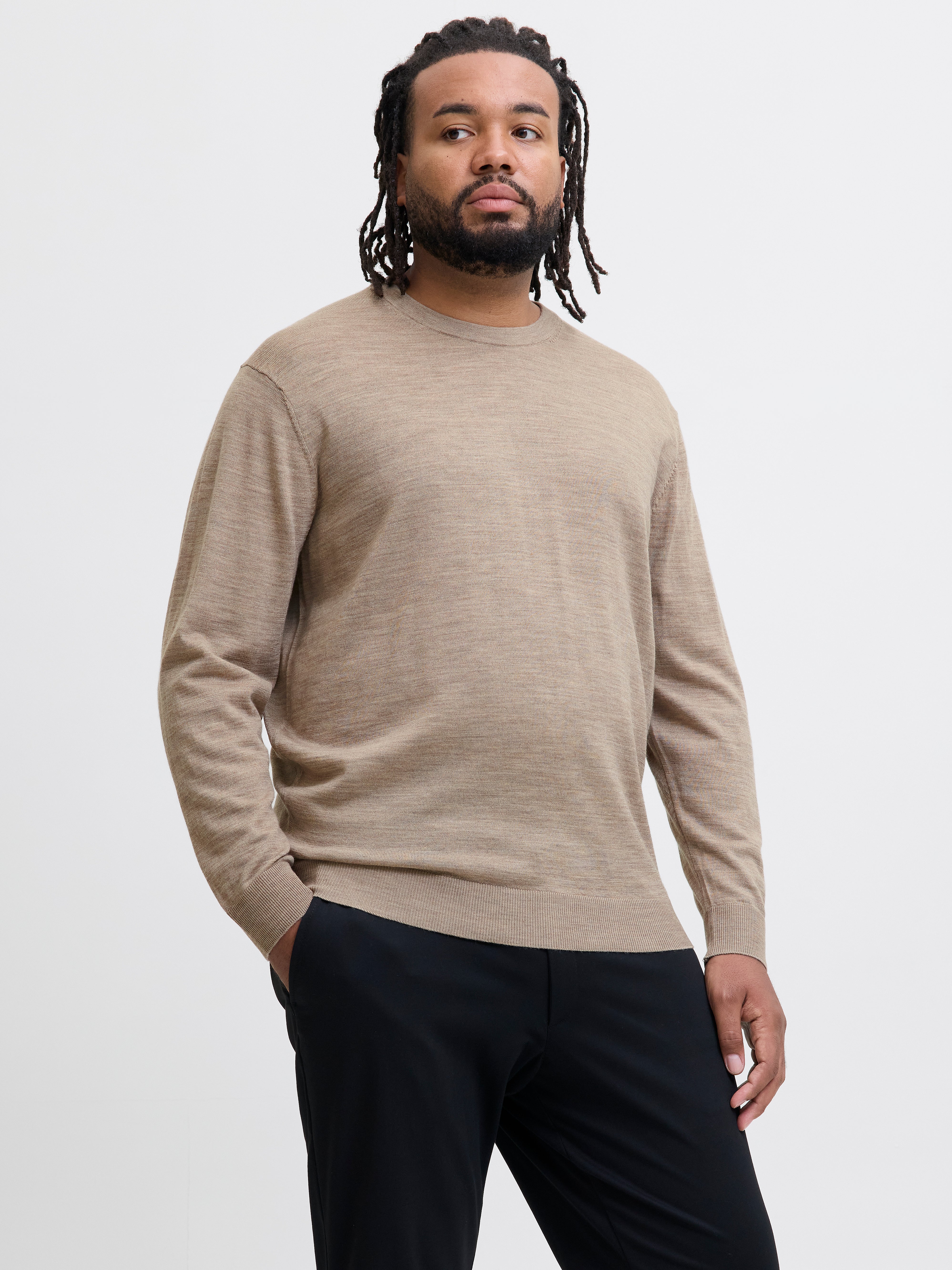 Thumbnail - Plus Size Merino Wool Strickpullover