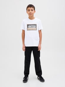 Jack & Jones 2-pakuotės Spausdintas raštas Marškinėliai Jaunimui -Aqua Gray - 12283591