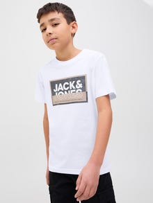 Jack & Jones 2-pakuotės Spausdintas raštas Marškinėliai Jaunimui -Aqua Gray - 12283591