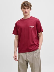 Jack & Jones T-shirt -Tibetan Red - 12283626