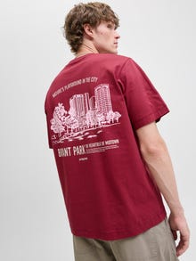 Jack & Jones T-shirt -Tibetan Red - 12283626
