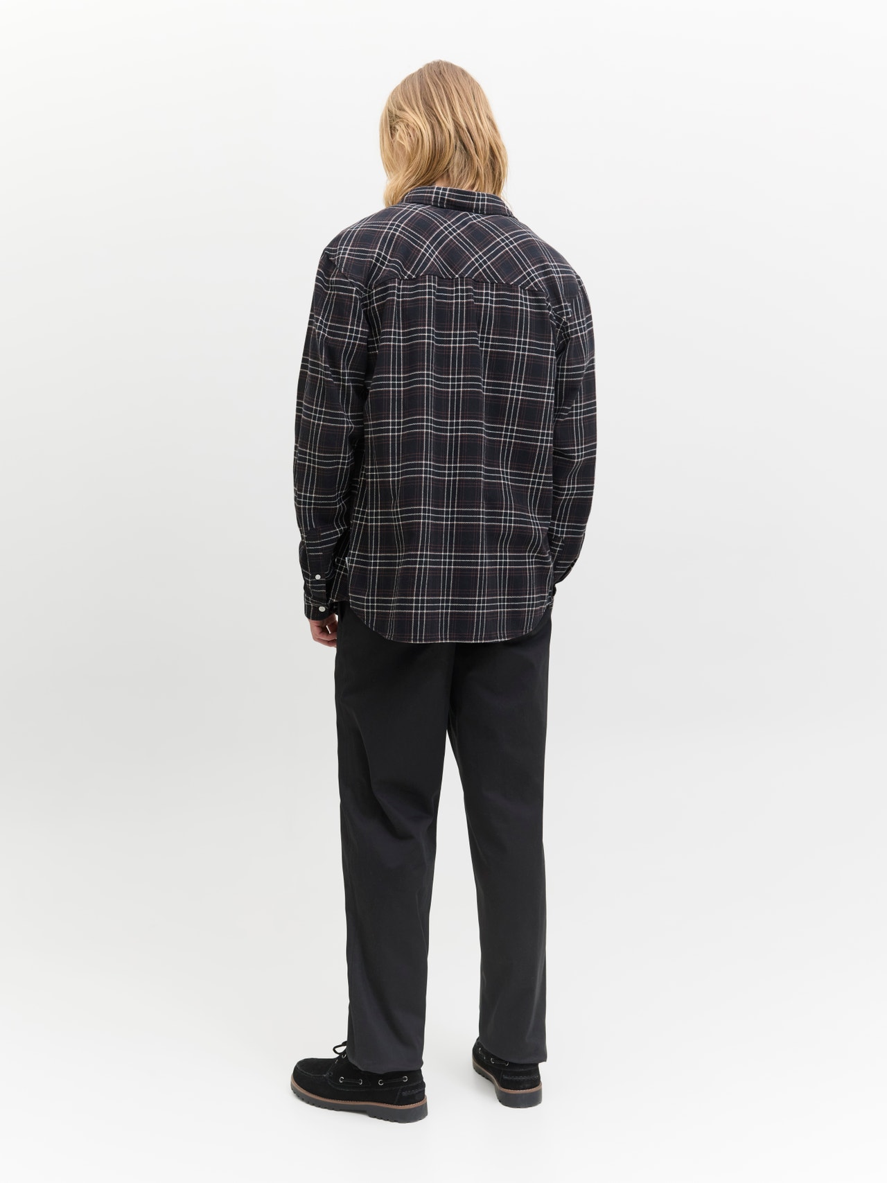 Relaxed Fit Mid rise Chinos | Black | Jack & Jones®