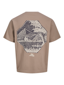 Jack & Jones T-shirt -Mocha Meringue - 12283770