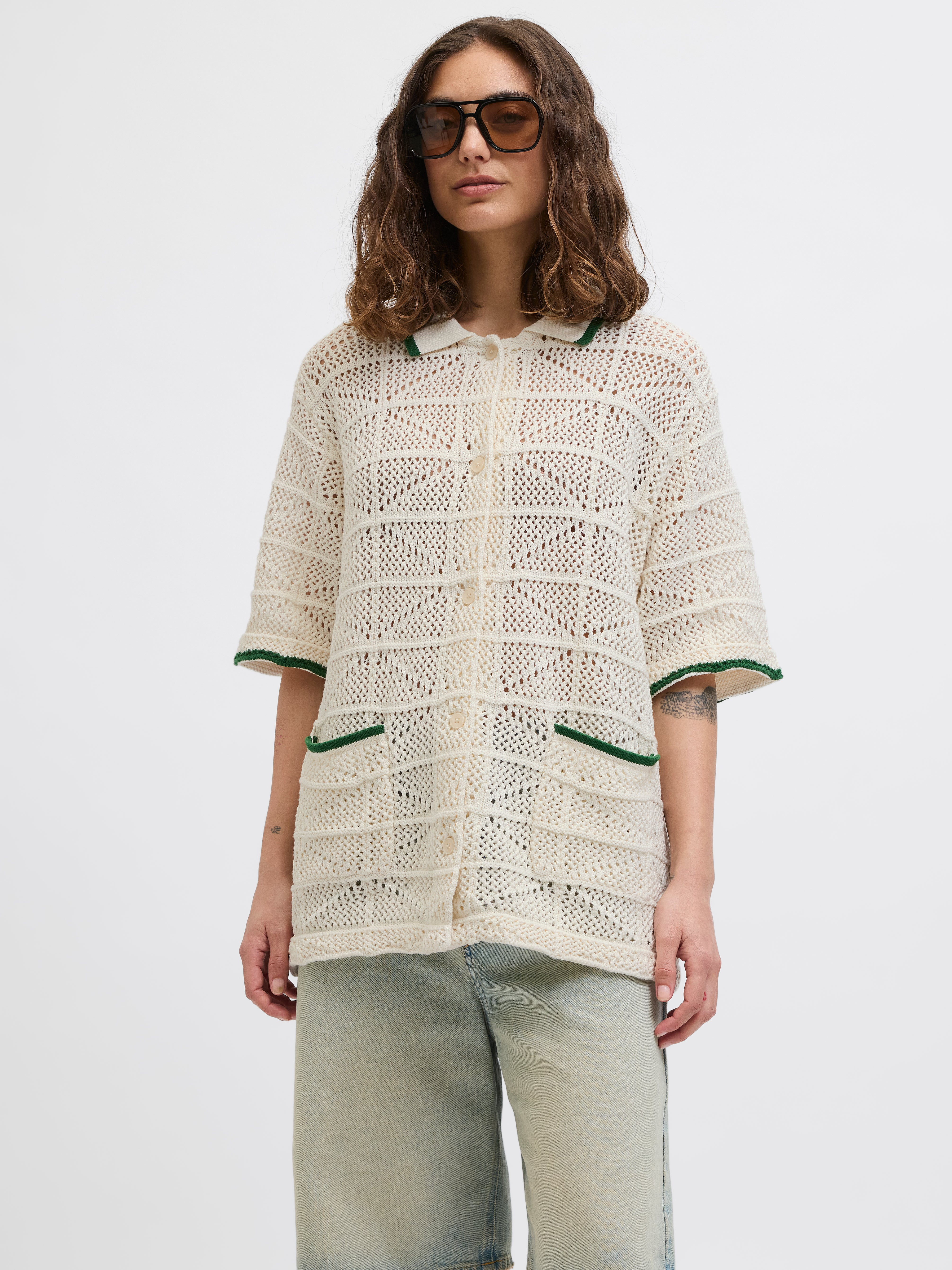 Jxretha Gestricktes Polo