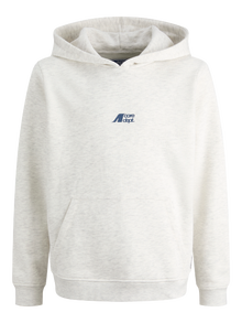 Jack & Jones Hoodie Junior -White Melange - 12283989