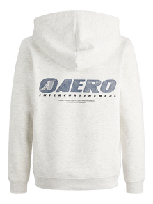 Jack & Jones Hoodie Junior -White Melange - 12283989