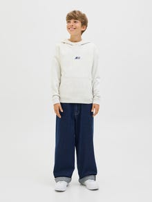 Jack & Jones Hoodie Junior -White Melange - 12283989