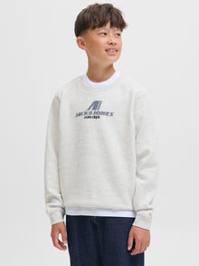 Jack & Jones Dukserice JUNIORE -White Melange - 12284002