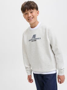 Jack & Jones Sweat-shirt Junior -White Melange - 12284002