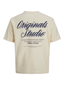 Jack & Jones Camiseta Junior -Antique White - 12284057