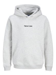 Jack & Jones Hoodie Junior -White Melange - 12284062