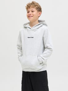 Jack & Jones Bluza z kapturem Junior -White Melange - 12284062