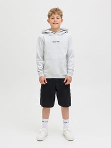 Jack & Jones Hoodie Junior -White Melange - 12284062