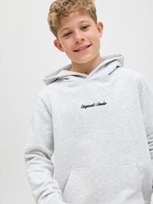 Jack & Jones Hoodie Junior -White Melange - 12284062