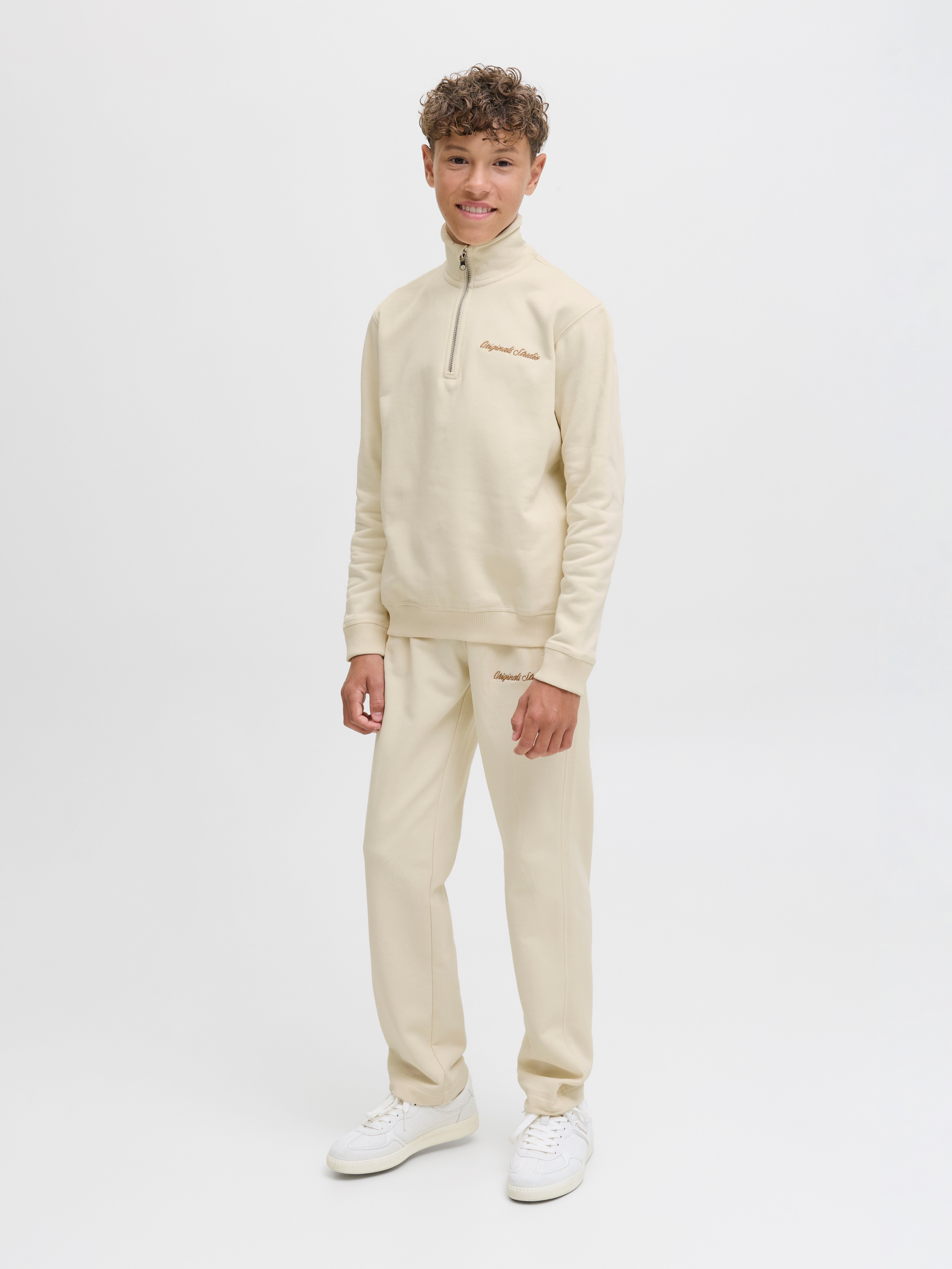 Thumbnail - Sweatshirt Mit Halbem Reißverschluss Junior