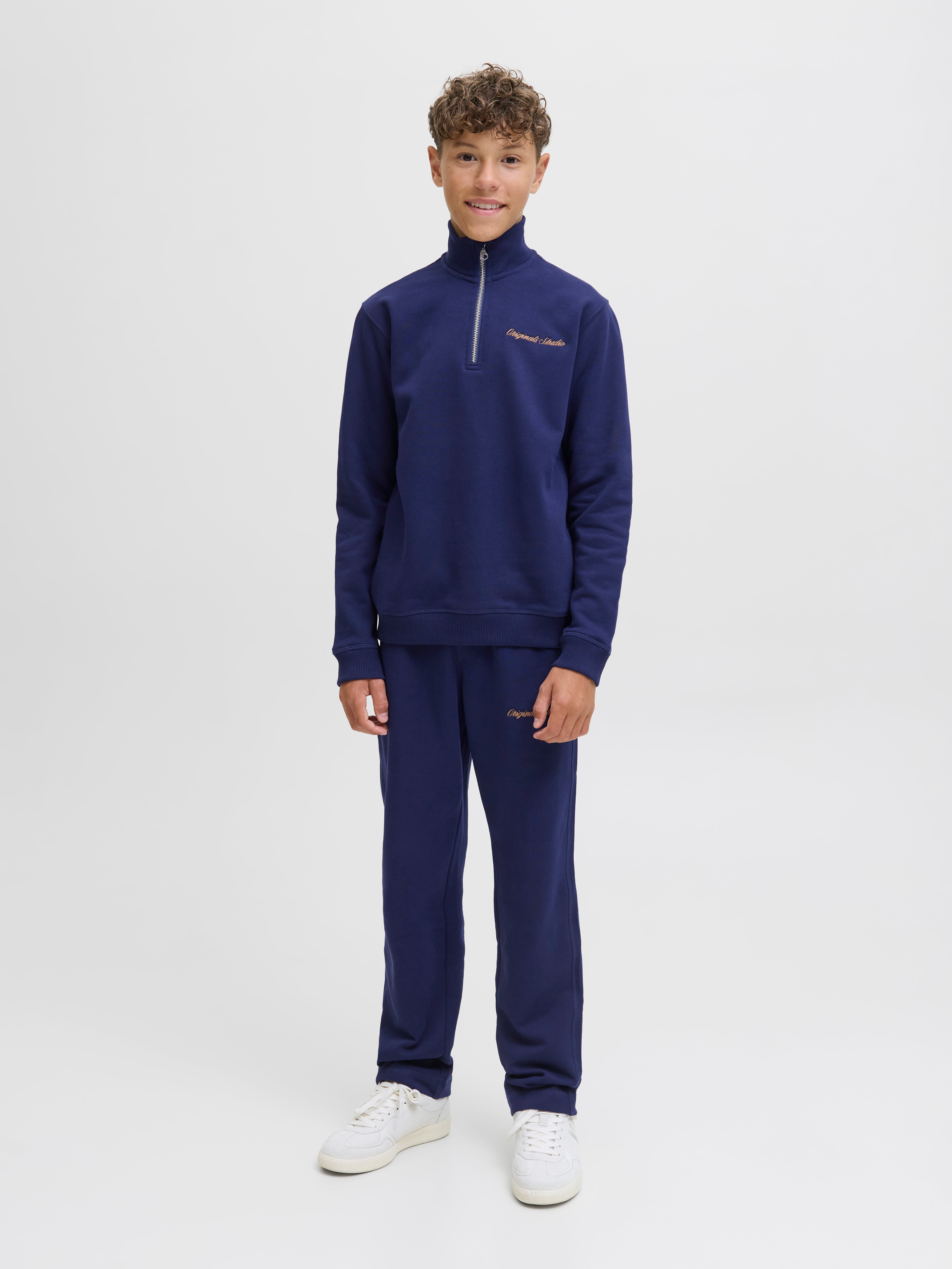 Thumbnail - Sweatshirt Mit Halbem Reißverschluss Junior