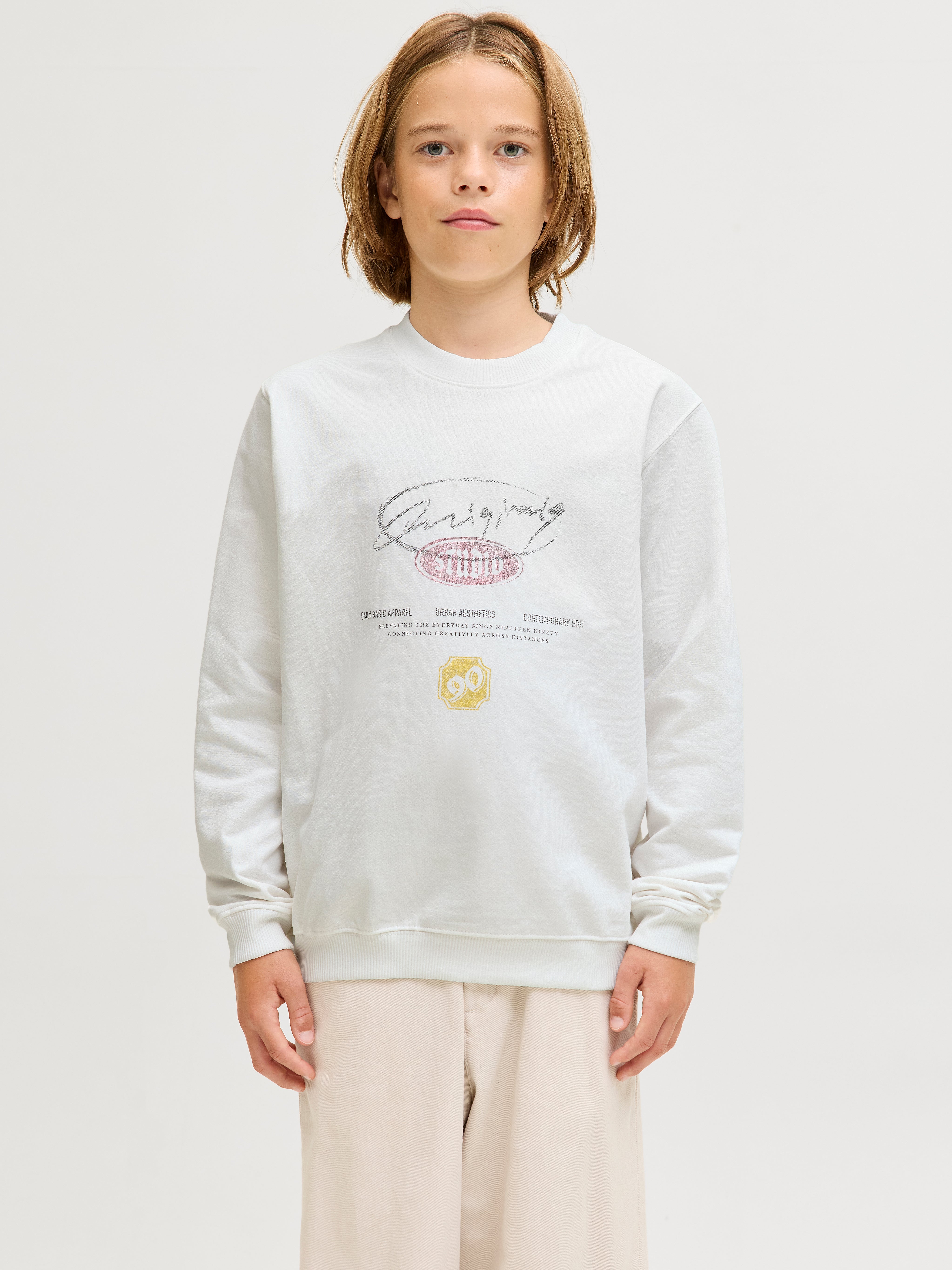 JACK&JONES JUNIOR Joraruba AOP Branding Sweat Crew Neck - Sweat-shirt Garçon