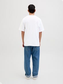 Jack & Jones 5-pak Ensfarvet T-shirt -White - 12284199