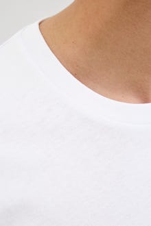 Jack & Jones 5-pak Ensfarvet T-shirt -White - 12284199