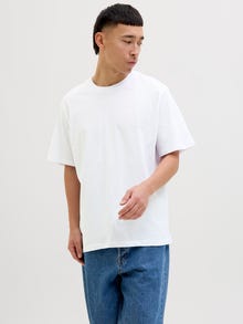 Jack & Jones 5-pack Enfärgat T-shirt -White - 12284199