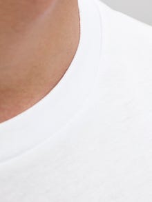 Jack & Jones 5-pack Enfärgat T-shirt -White - 12284199