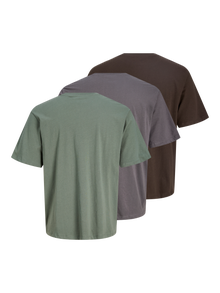 Jack & Jones Paquete de 3 Camiseta Liso -Castlerock - 12284202