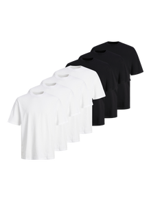 Jack & Jones Paquete de 7 Camiseta Liso -White - 12284203