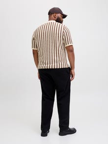 Jack & Jones Plus Size W paski Koszula polo -Cloud Dancer - 12284570