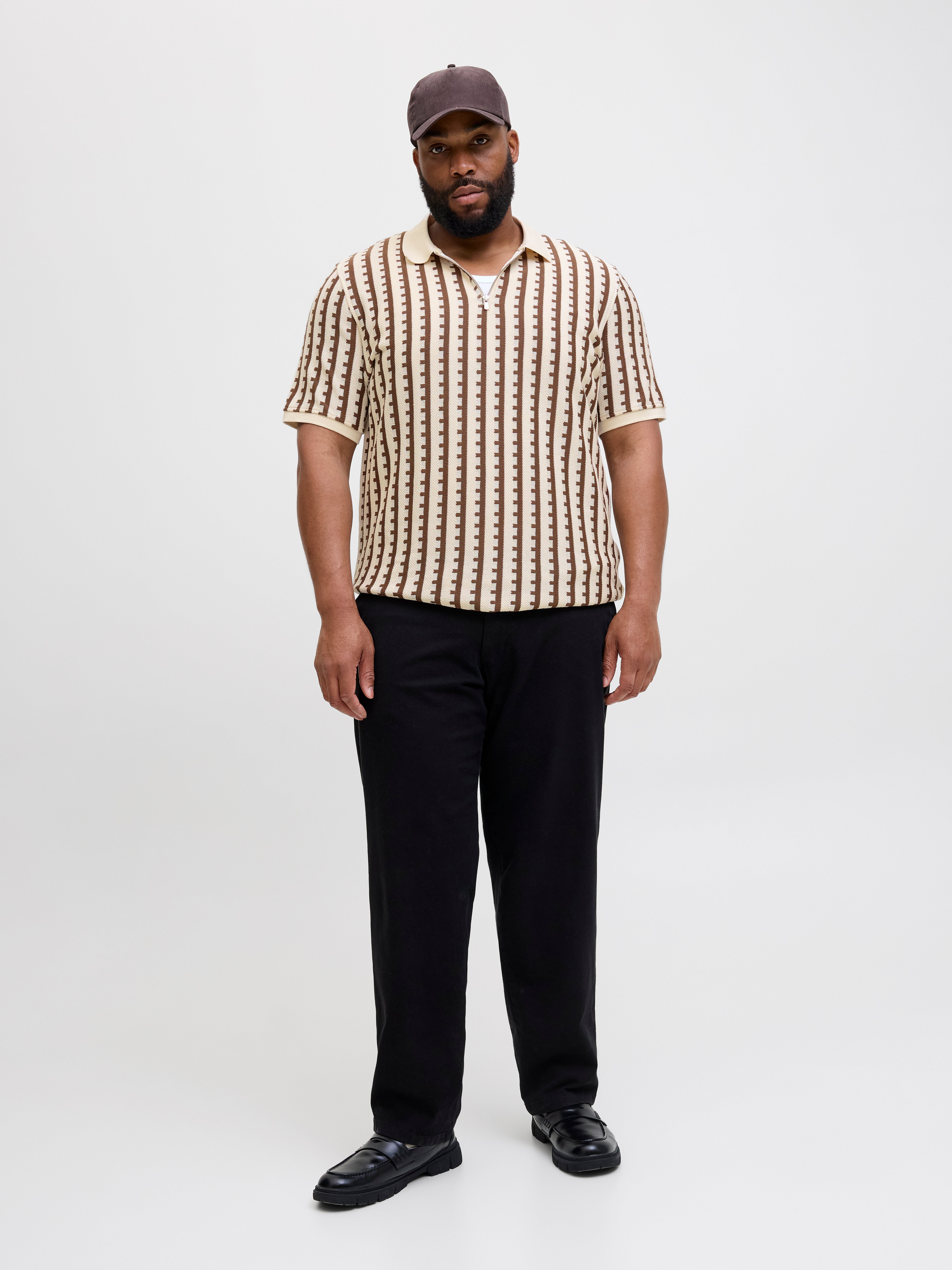 Thumbnail - Plus Size Gestreift Poloshirt