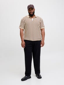 Jack & Jones Plus Size W paski Koszula polo -Cloud Dancer - 12284570