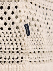 Jack & Jones Plus Size Knitted polo -Almond Milk - 12284571