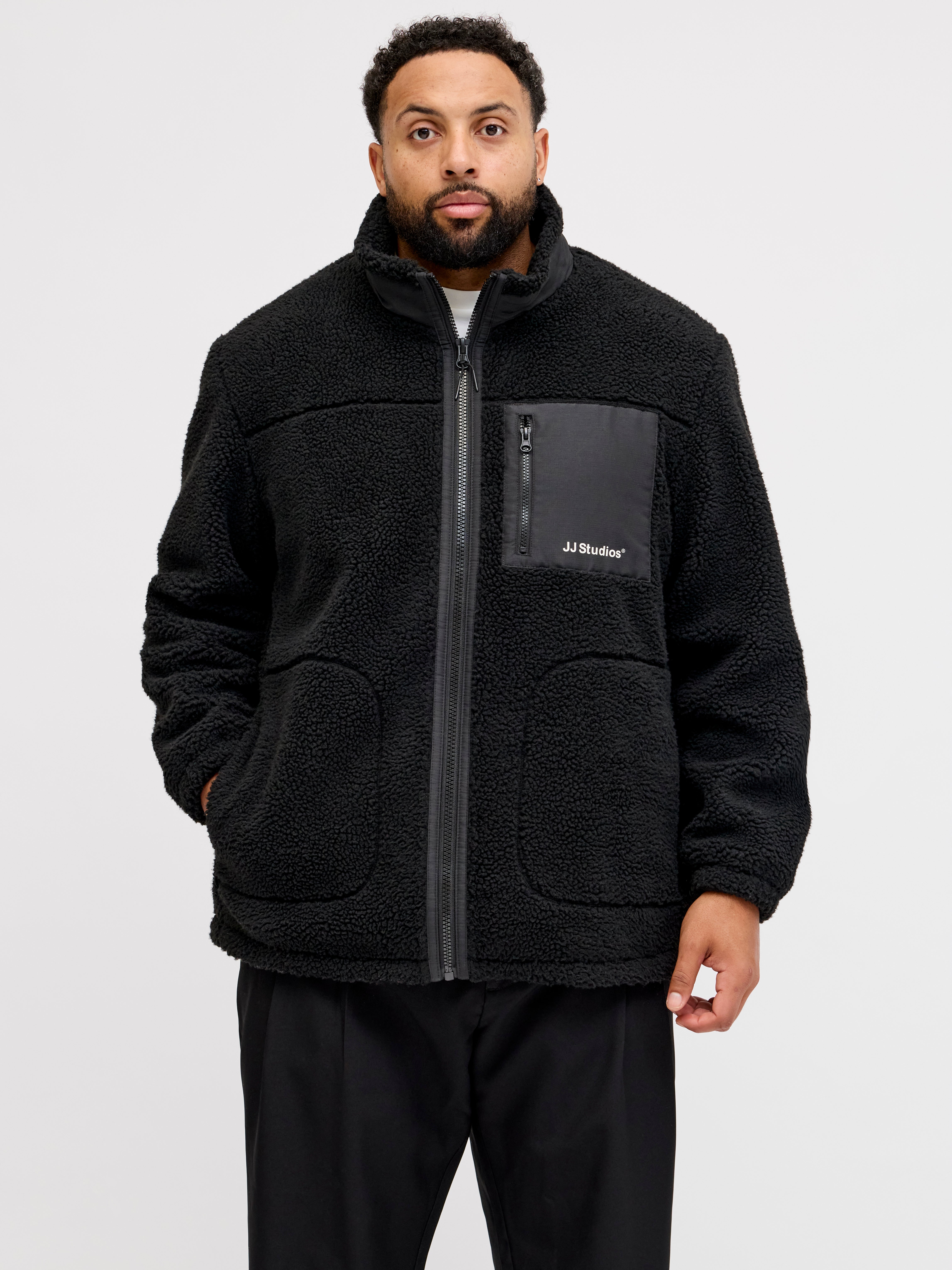 Plus Size Teddyfell Jacke