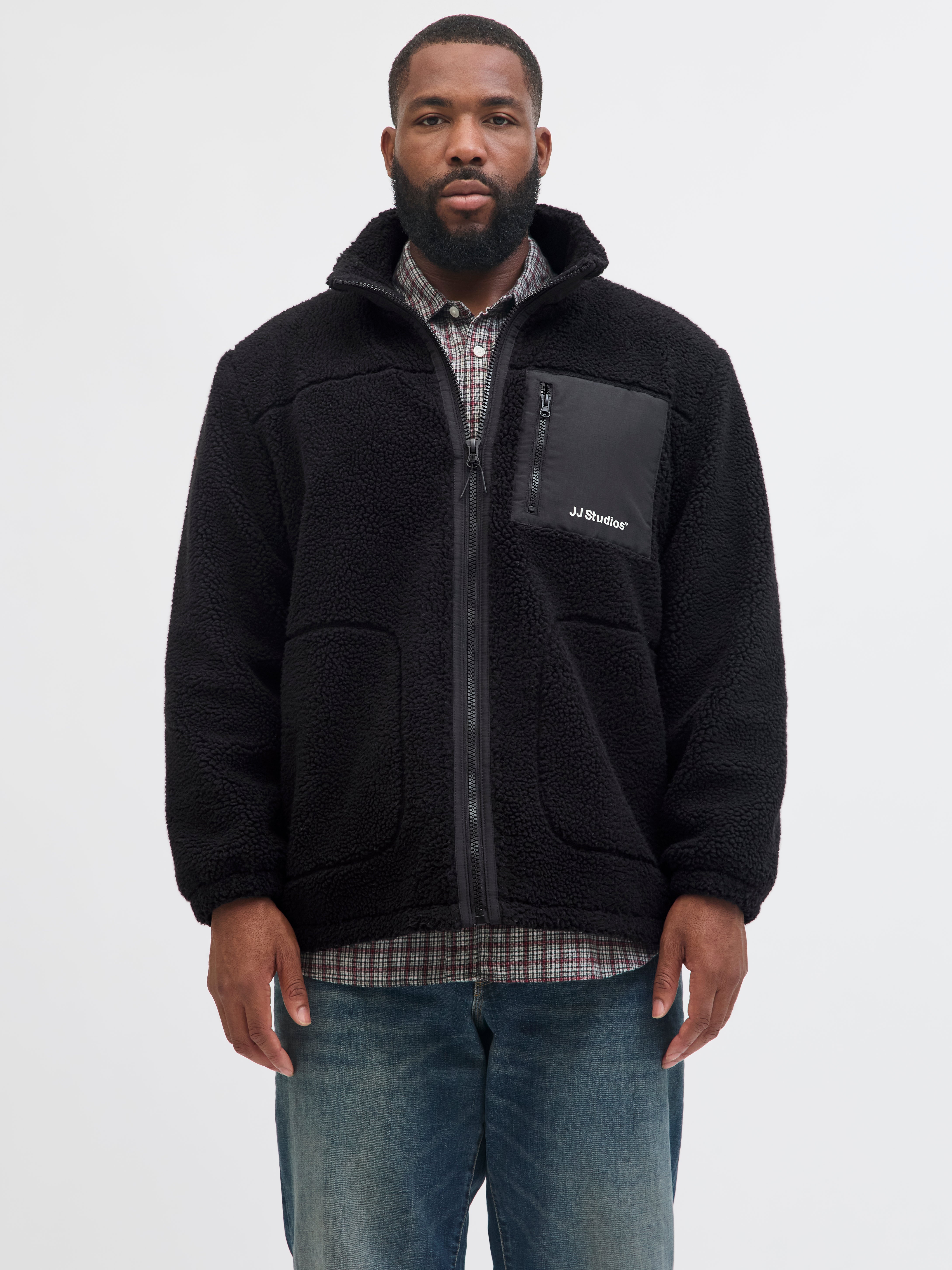 Plus Size Teddyfell Jacke