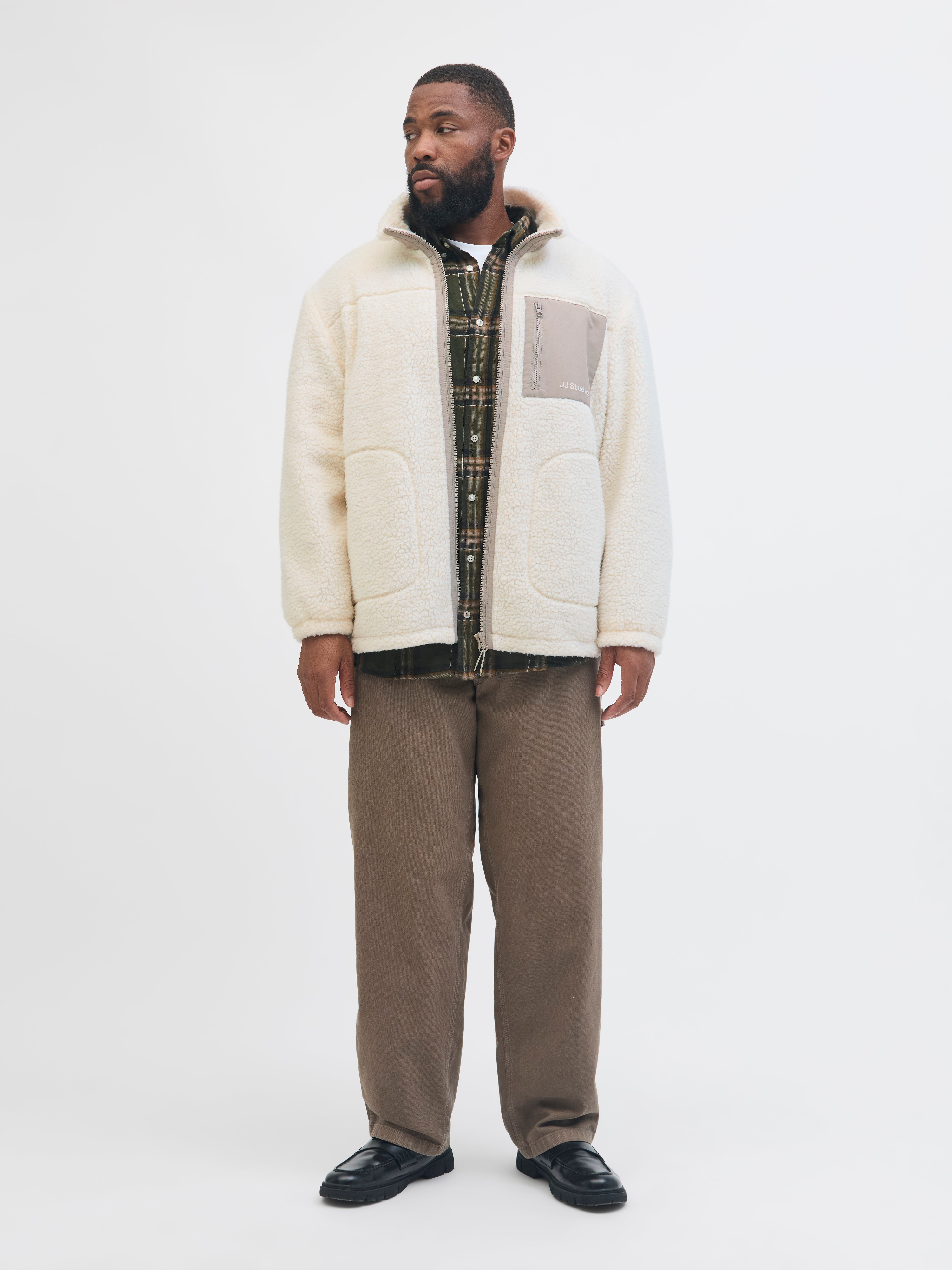 Thumbnail - Plus Size Teddyfell Jacke