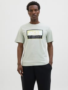 Jack & Jones 3-pack Logo Ronde hals T-shirts -Gray Flannel - 12284754