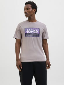Jack & Jones 3-pack Logo Ronde hals T-shirts -Gray Flannel - 12284754