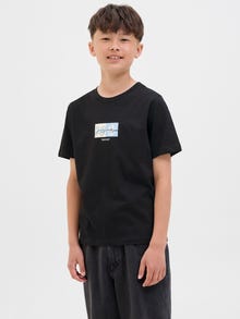 Jack & Jones 3 kos Natisnjeno Kratka majica Mladinci -Black - 12284756