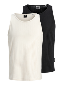 Jack & Jones 2-pack Effen Tank top -Cloud Dancer - 12284774