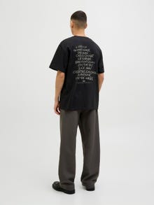 Jack & Jones Bedrukt Ronde hals T-shirts -Black - 12284851