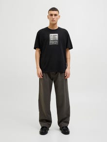 Jack & Jones Bedrukt Ronde hals T-shirts -Black - 12284851