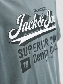 Jack & Jones Plus Size Logo T-shirt -Stormy Weather - 12284905
