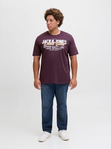 Jack & Jones Plus Size Logo T-shirts -Plum Perfect - 12284905
